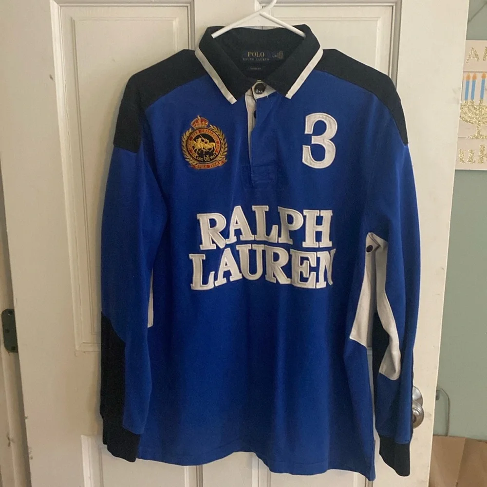 Rare Blue Ralph Lauren Polo Snow Challenge #3 Long sleeve shirt - Picture 1 of 5